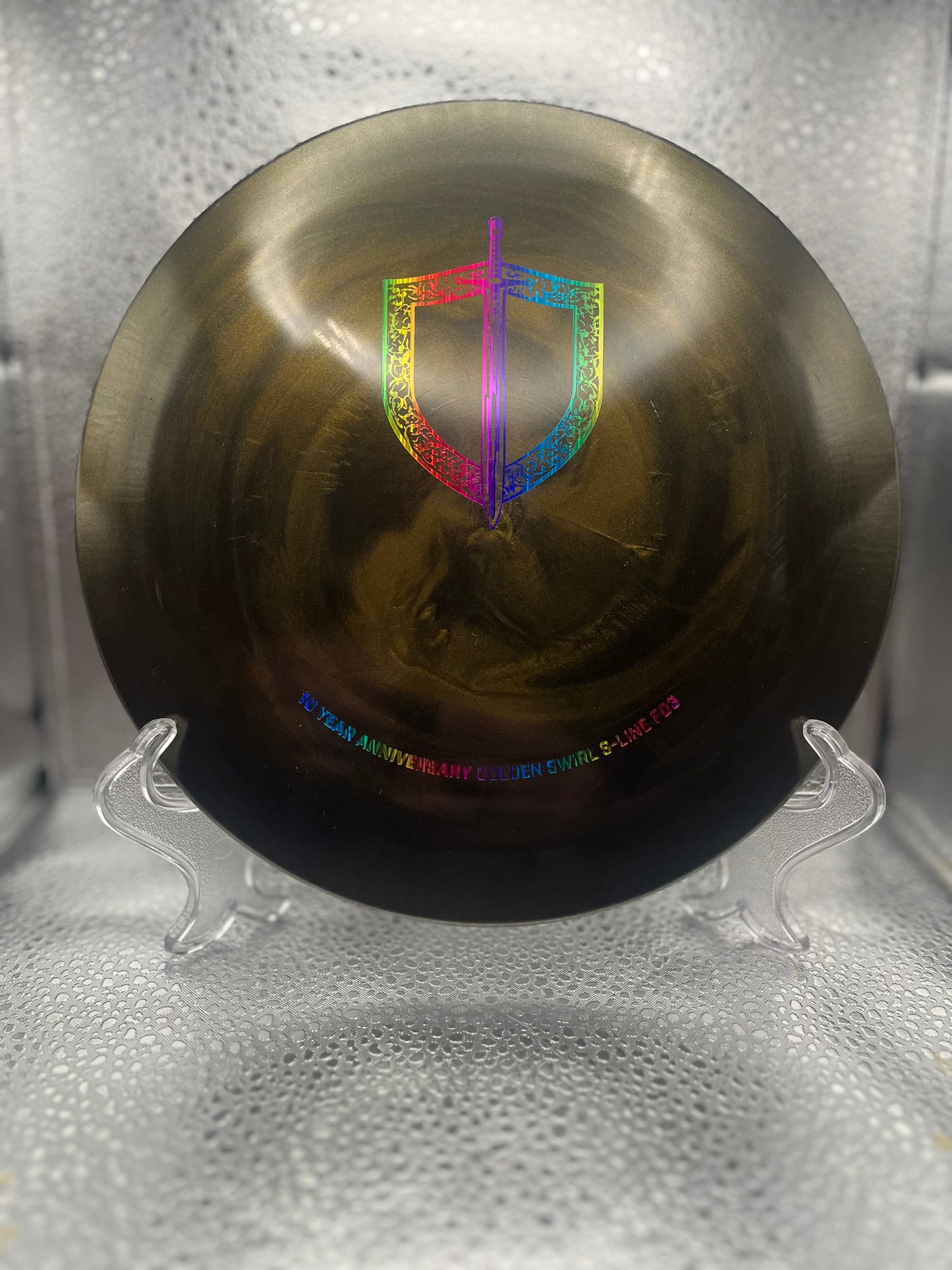 Discmania 10yr Anniversary Golden Swirl S-Line FD3 Rainbow Lazer
