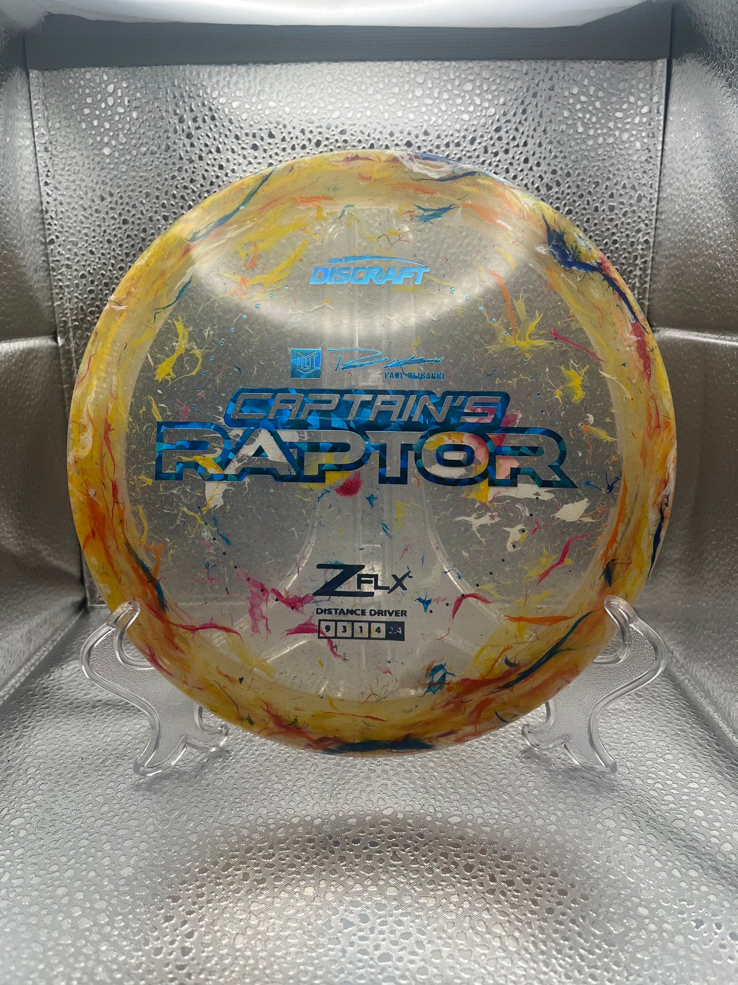 Discraft Paul Ulibarri JB Flx Captians Raptor Yellow/Blue Cracked Ice 173-174