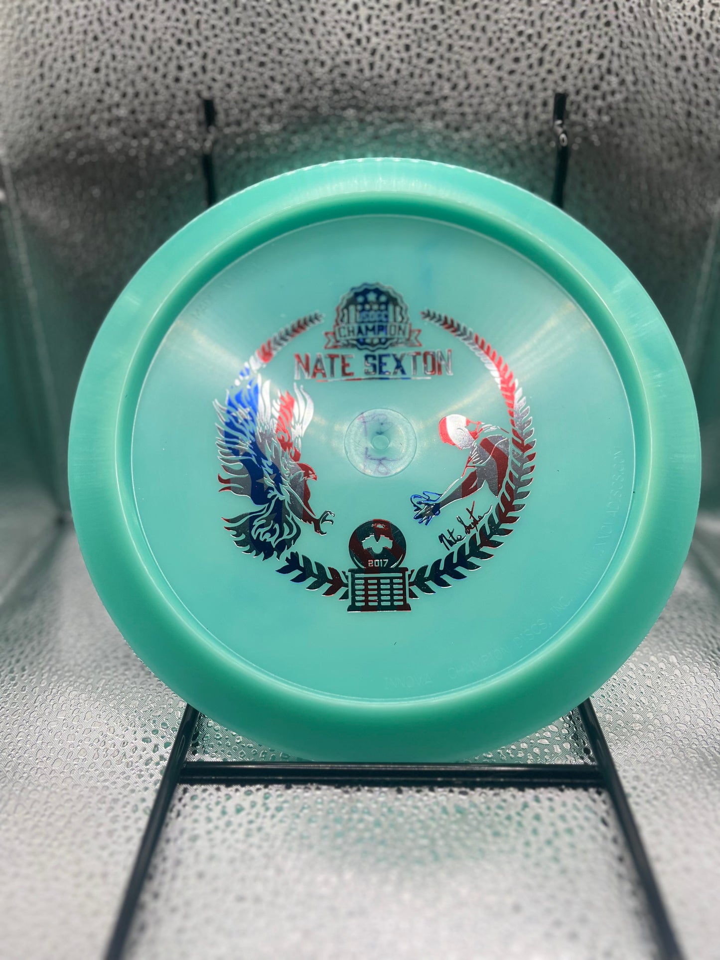 2017 Nate Sexton Tour Series Color Glow Firebird USADGC Bottom Stamp Flag 175g