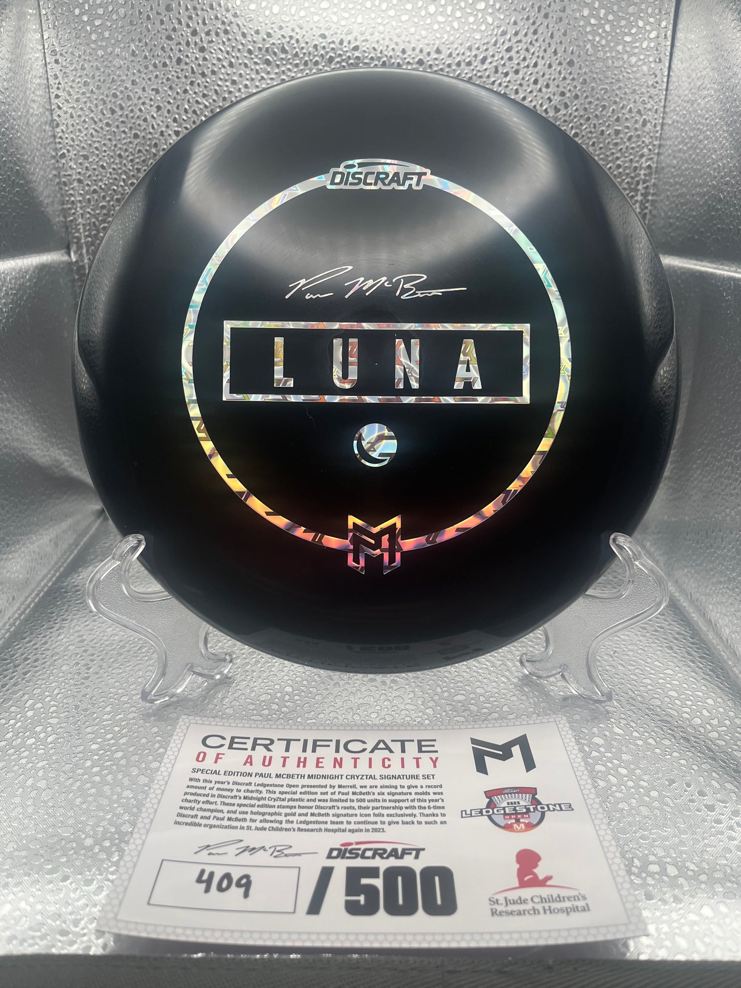 Paul Mcbeth Special Edition Midnight CryZtal Luna PM Logo #409/500 173-174