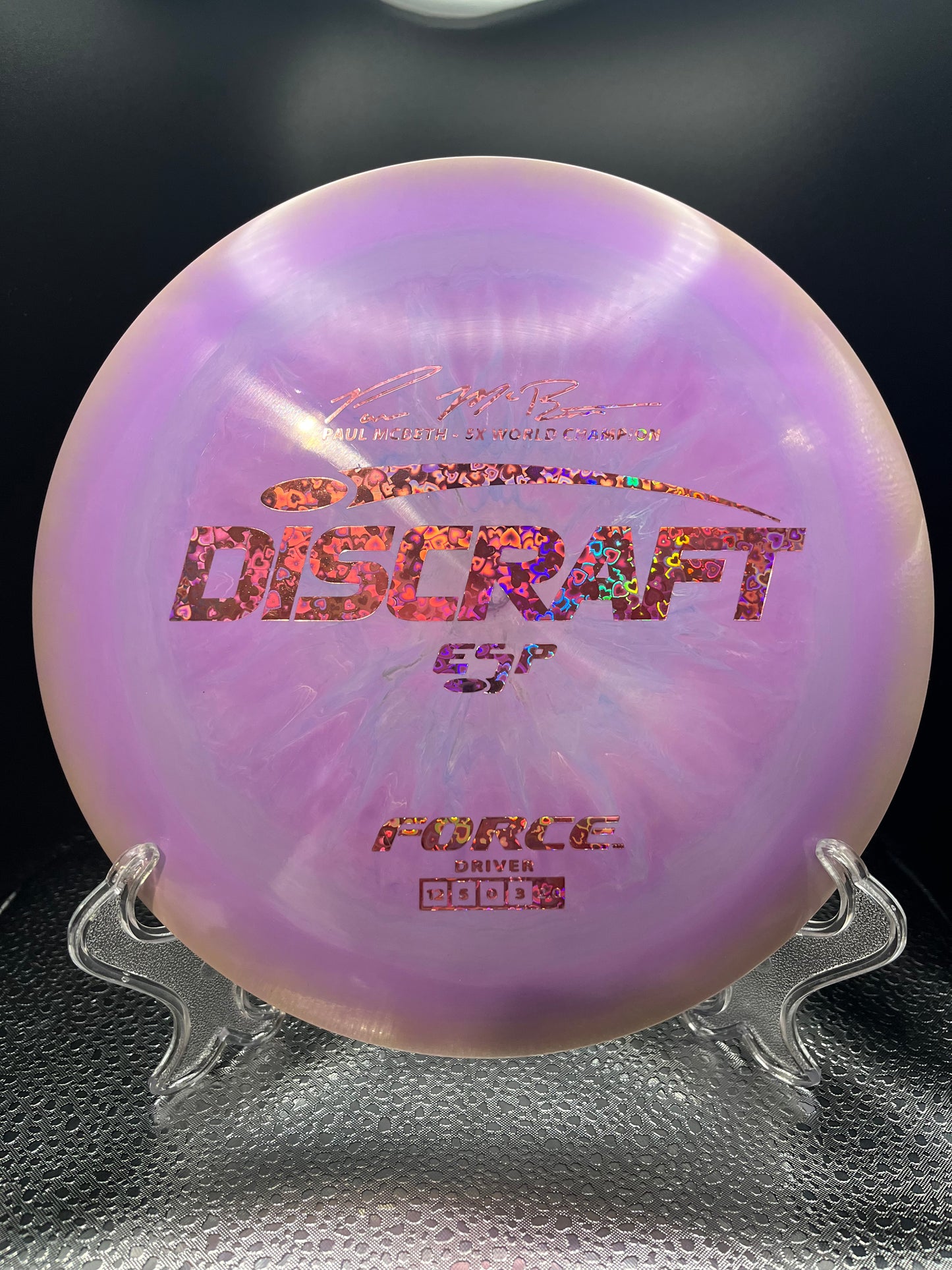 Discraft ESP Paul Mcbeth 5x Force Purple/Hearts